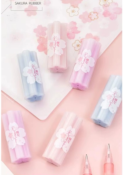 3D Sakura Çiçek Silgi 3 Adet