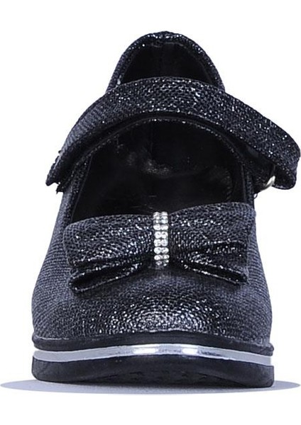 Lunedi Platin Simli 4cm Topuklu Kız Çocuk Ayakkabı modelleri