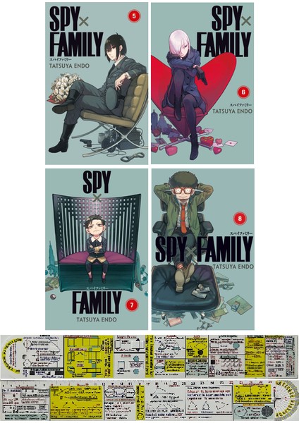 Spy x Family 5-6-7-8. Ciltler Manga Seti + Mat. Öğreten Cetvel