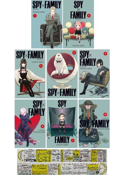 Spy x Family 8 Cilt Manga Seti + Mat. Öğreten Cetvel