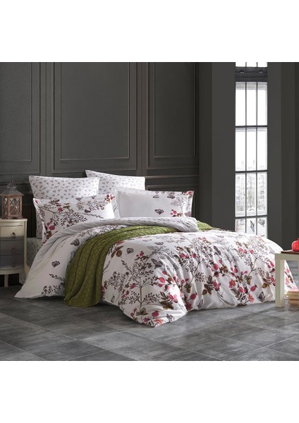 Keeplondon Cherry Blossom Poplin Çift Kişilik Nevresim Takımı