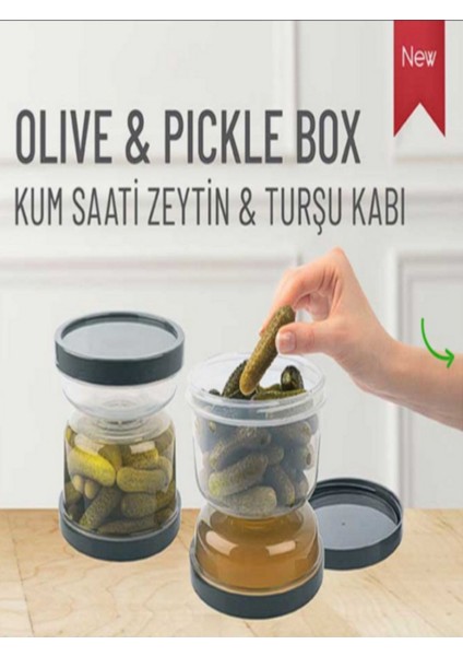 Kum Saati Zeytin ve Turşu Kabı