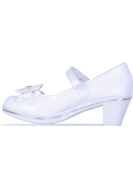 Lunedi Beyaz Rugan 4cm Topuklu Kız Çocuk Ayakkabı fiyatları