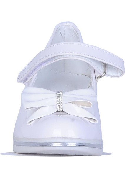 Lunedi Beyaz Rugan 4cm Topuklu Kız Çocuk Ayakkabı modelleri