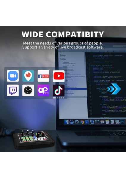 Ses Kartı Youtube Kick Podcast ve Yayıncı, Mikrofon Mikseri, Dj Mikser, Taşınabilir Podcast Prodüksiyon Stüdyosu, Canlı Yayın, Kayıt, Oyun Için Kondenser Ses Kartlı P800 fiyatları