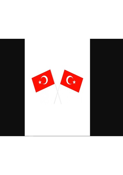 20 Adet Sopalı Kağıt Türk Bayrağı