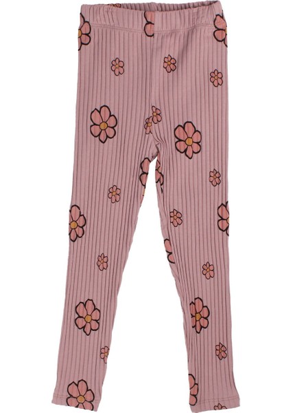 Kız Çocuk Gülkurusu Fırfırlı Fitilli Papatya Desenli 2'li Takım fırsatları