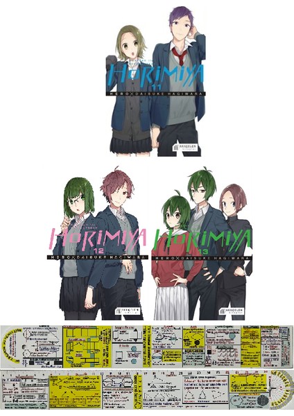 Horimiya 11-12-13. Ciltler Manga Seti + Mat. Öğreten Cetvel
