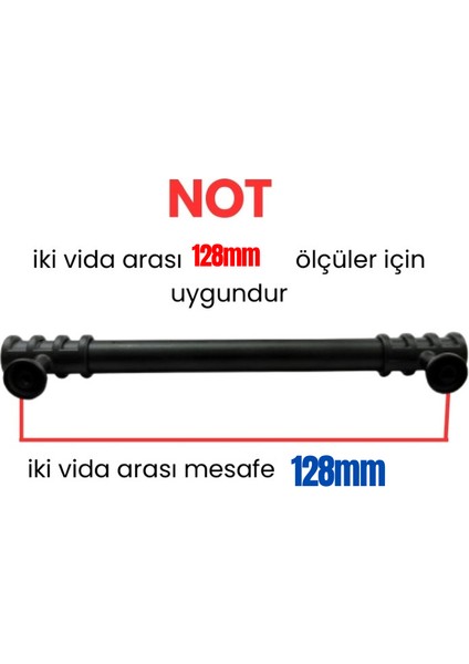 5 Adet Metal Halka Mobilya Çekmece Dolap Kulpu Siyah-Siyah 128 mm fiyatları