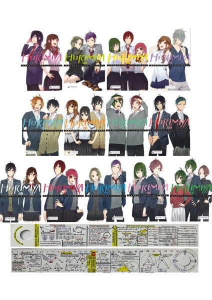 Horimiya 13 Cilt Manga Seti + Mat. Öğreten Cetvel
