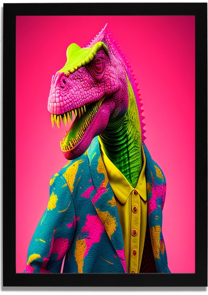 Yapay Zeka Görselli Mdf Plastik Çerçeveli Dekoratif Tablo