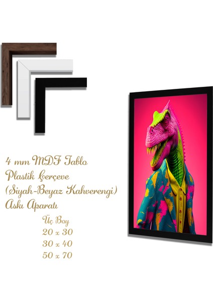 Yapay Zeka Görselli Mdf Plastik Çerçeveli Dekoratif Tablo fiyatları