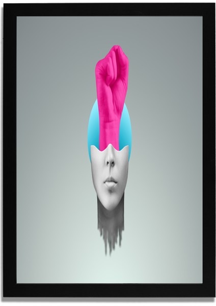 Yapay Zeka Görselli Mdf Plastik Çerçeveli Dekoratif Tablo