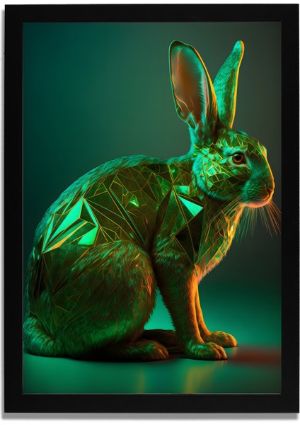 Yapay Zeka Görselli Mdf Plastik Çerçeveli Dekoratif Tablo