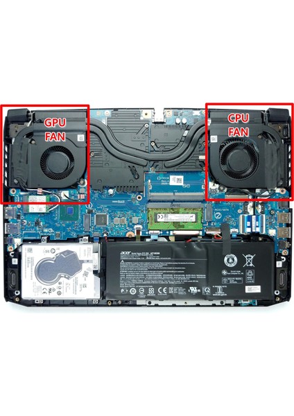 Acer Nitro 5 AN517-51 Notebook Cpu Fan (Sağ) (5V) (Ver.2)