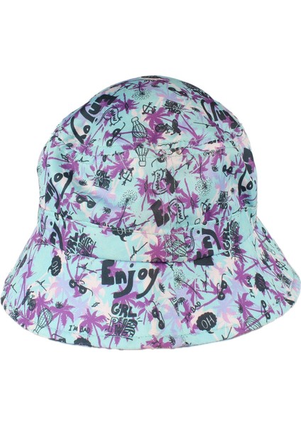 Erkek Çocuk Enjoy Baskılı Renkli Fötr Şapka 4-8 Yaş