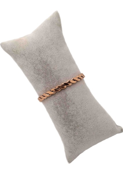 Burgulu Model Saf Bakır Bileklik
