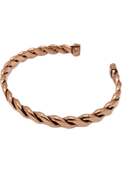 Burgulu Model Saf Bakır Bileklik fırsatları