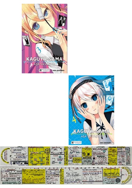 Kaguya-Sama Aşk Savaştır 3-4. Ciltler Manga Seti + Mat. Öğreten Cetvel