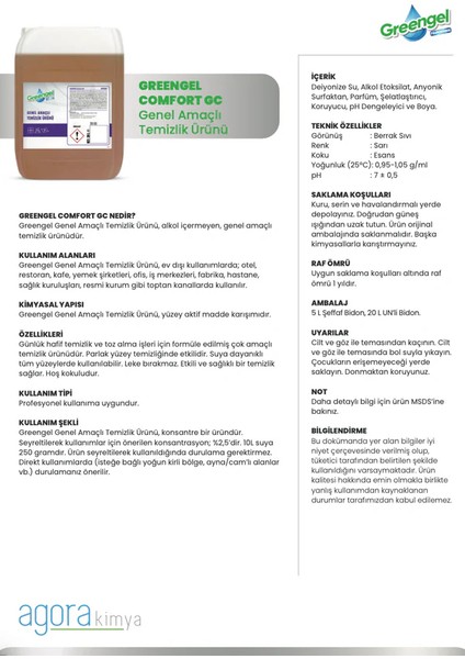 Comfort Gc-Genel Temizlik fiyatları