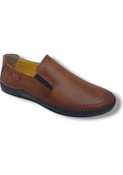 1002 Erkek Taba Hakiki Deri Loafer Ayakkabı fırsatları