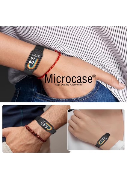 Xiaomi Mi Band 8/mi Band 9 ile Uyumlu Delikli Silikon Kordon Kayış - KY6551 modelleri