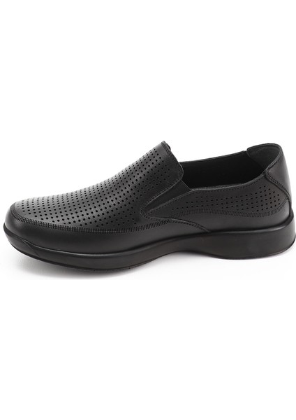 Erkek Siyah Hakiki Deri Comfort Ayakkabı modelleri