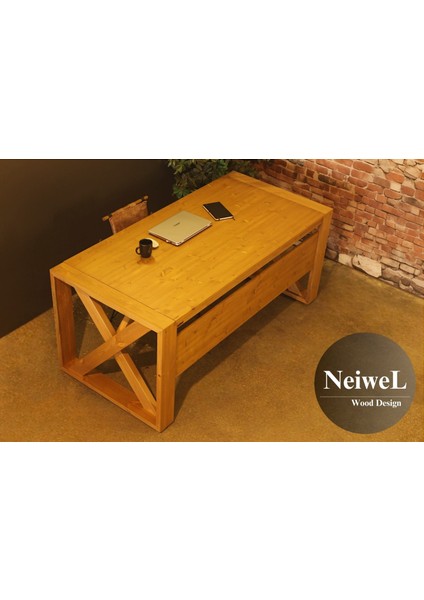 Owen x Ahşap Ofis ve Çalışma MASASI-80 cm -120 cm