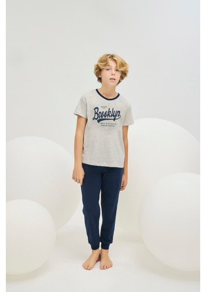 8777 Erkek Ç. Baskılı Pijama Takım
