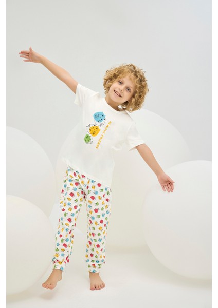 8766 Erkek Ç. Baskılı Pijama Takım