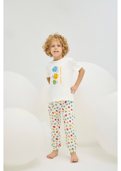 8766 Erkek Ç. Baskılı Pijama Takım