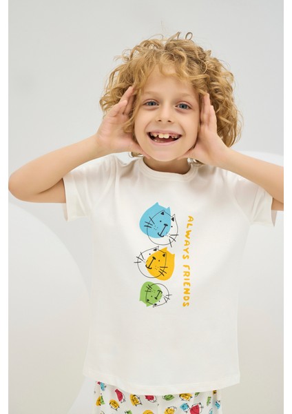 8766 Erkek Ç. Baskılı Pijama Takım