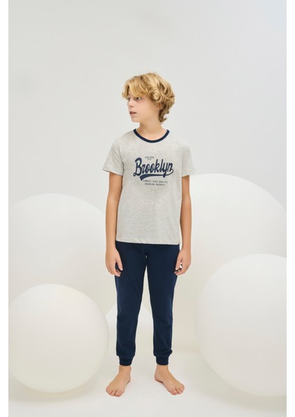 8777 Erkek Ç. Baskılı Pijama Takım