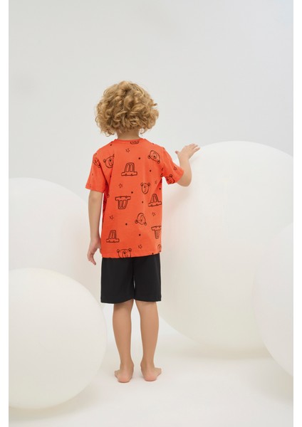 8789 Erkek Ç. Baskılı Kısa Pijama Takım fırsatları