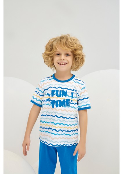 8812 Erkek Ç. Baskılı Pijama Takım
