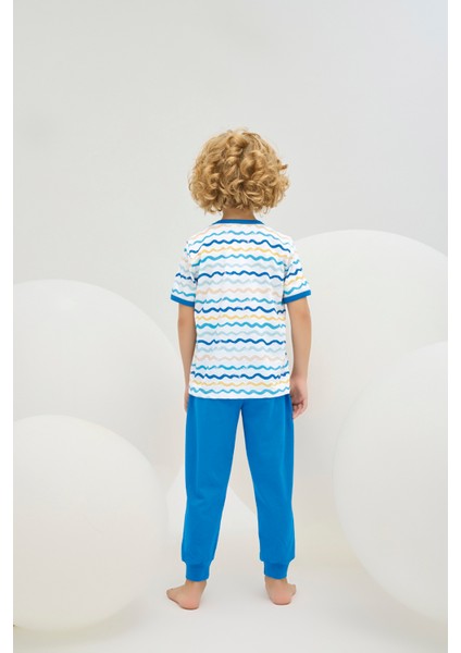 8812 Erkek Ç. Baskılı Pijama Takım