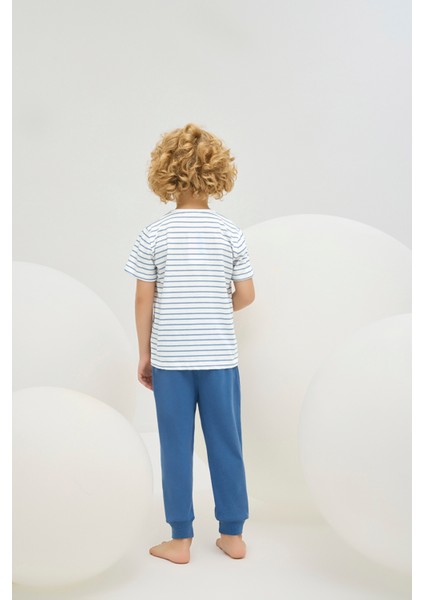 8772 Erkek Ç. Baskılı Pijama Takım