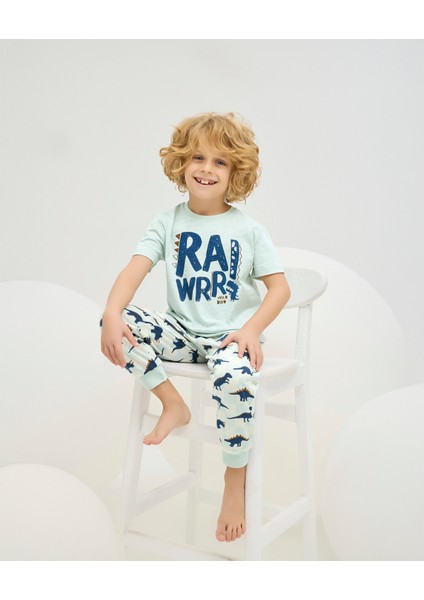 8781 Erkek Ç. Baskılı Pijama Takım