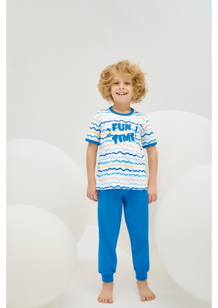 8812 Erkek Ç. Baskılı Pijama Takım