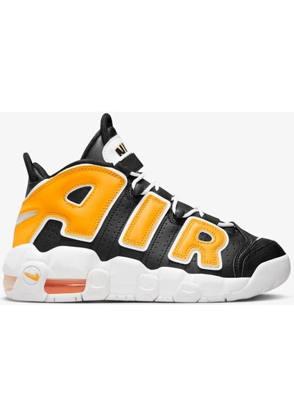 Air More Uptempo Kı Leather Sneaker Hakiki Deri Günlük Spor Ayakkabı Siyah Sarı