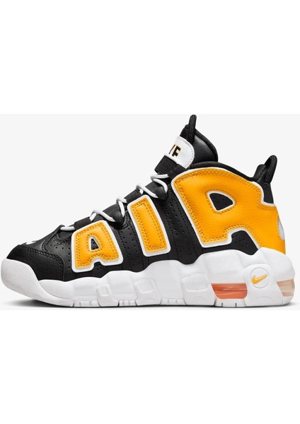 Air More Uptempo Kı Leather Sneaker Hakiki Deri Günlük Spor Ayakkabı Siyah Sarı fiyatları