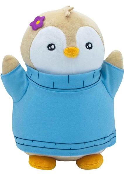 Peluş 20 cm - Mavi Kazaklı Penguen