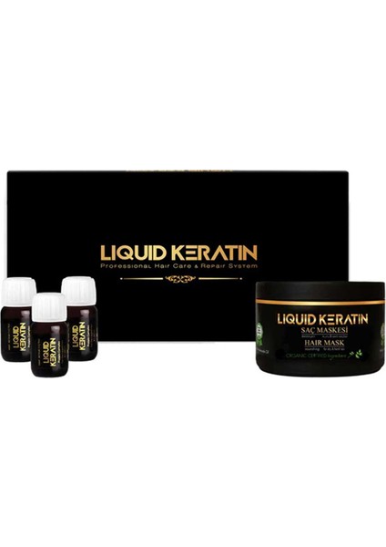 Yıpranmış Saçlara Bakım Onarıcı Keratin seti Serum ve Maske