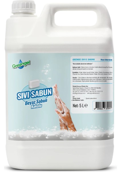 Sıvı El Sabunu-Beyaz Sabun Kokulu (5l- 20L)