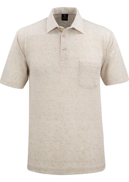 Erkek Gömlek Yaka Cepli Klasik Kalıp Tişört - 5106