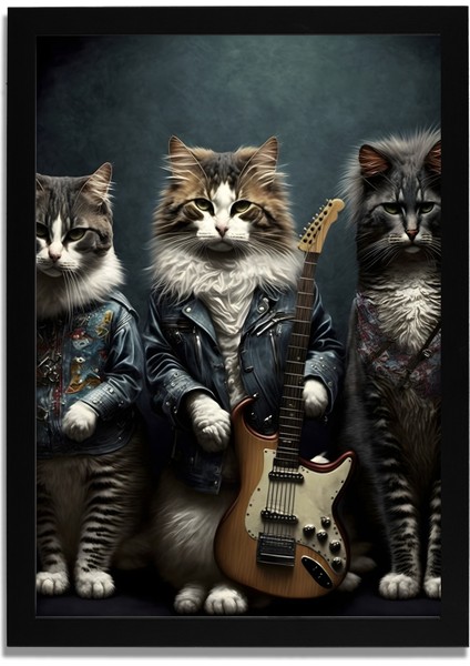 Yapay Zeka Görselli Mdf Plastik Çerçeveli Dekoratif Tablo