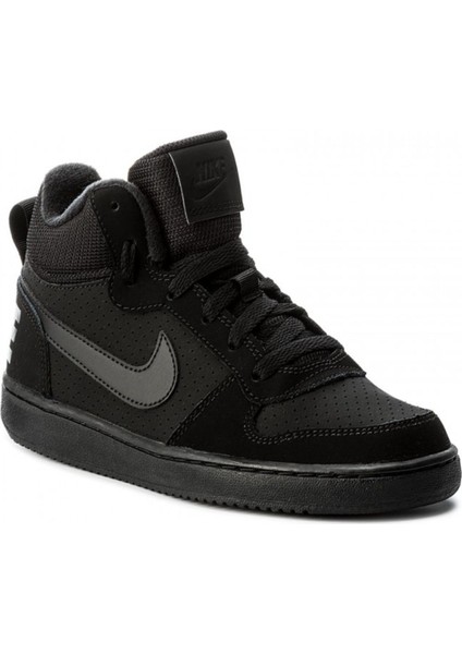 Court Borought Mid (Psv) Leather Sneaker Hakiki Deri Günlük Spor Ayakkabı Siyah
