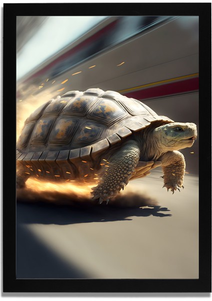 Yapay Zeka Görselli Mdf Plastik Çerçeveli Dekoratif Tablo