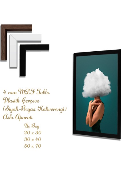 Yapay Zeka Görselli Mdf Plastik Çerçeveli Dekoratif Tablo fiyatları