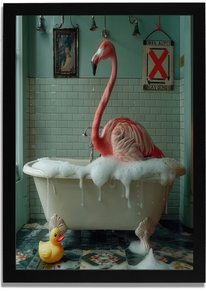 Yapay Zeka Görselli Mdf Plastik Çerçeveli Dekoratif Tablo